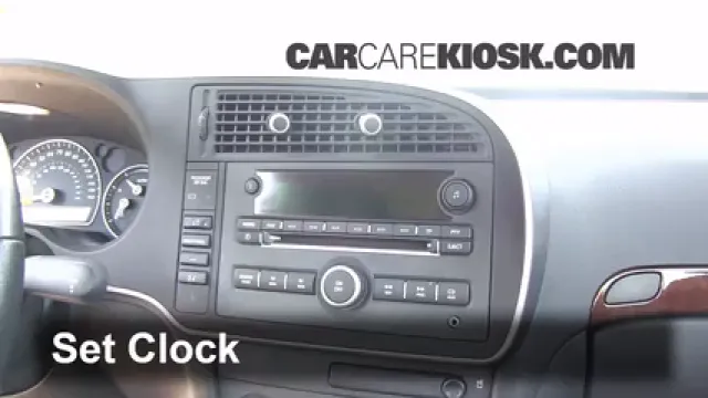 2010 Saab 9-3 2.0T 2.0L 4 Cyl. Turbo Sedan Reloj Fijar hora de reloj